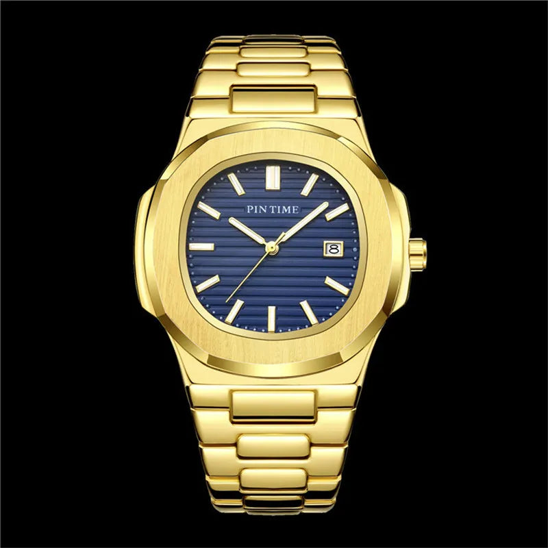 Montre Quartz Calendrier Étanche Lumineuse avec Bracelet en Acier Ma boutique