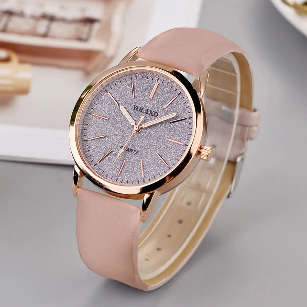 Montre-bracelet, montre à bracelet en cuir, montre à paillettes Ma boutique