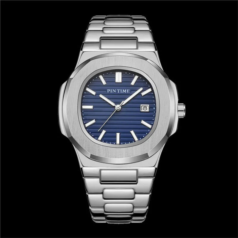 Montre Quartz Calendrier Étanche Lumineuse avec Bracelet en Acier Ma boutique